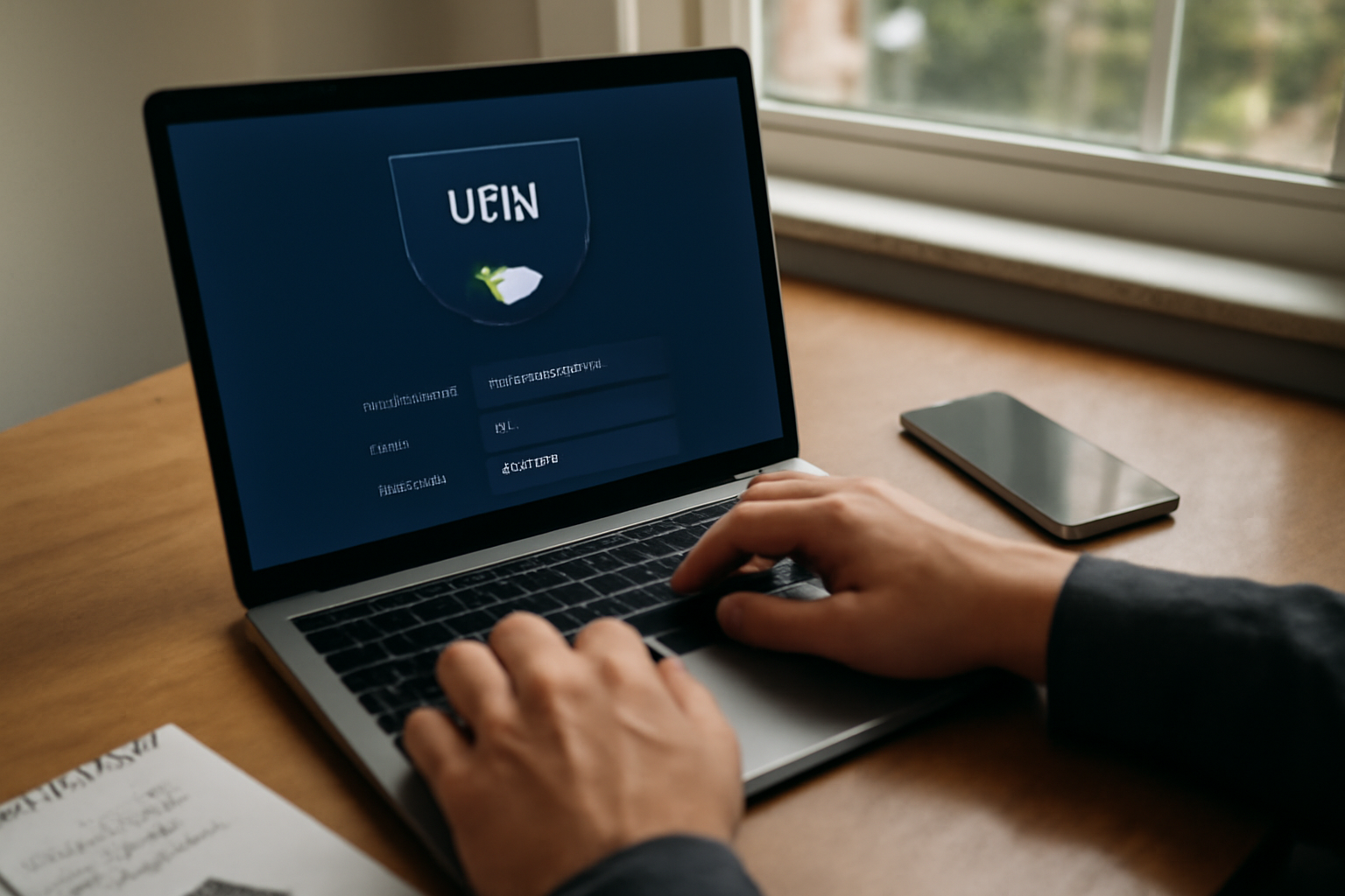 vpnbook : configuration d’un client VPN sur un ordinateur portable en bureau lumineux