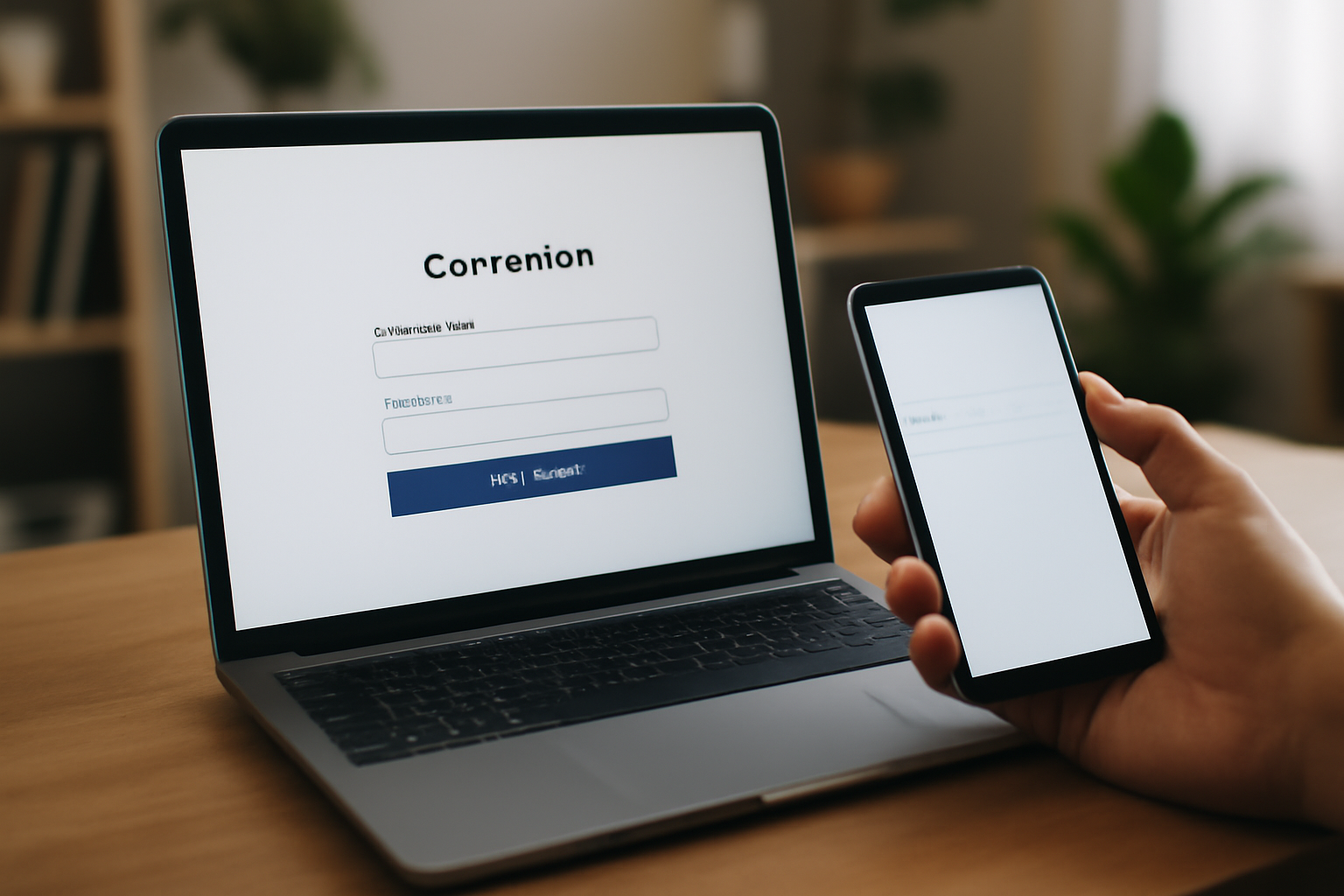 Bouton Se connecter et écran d’espace patient sur calendovia