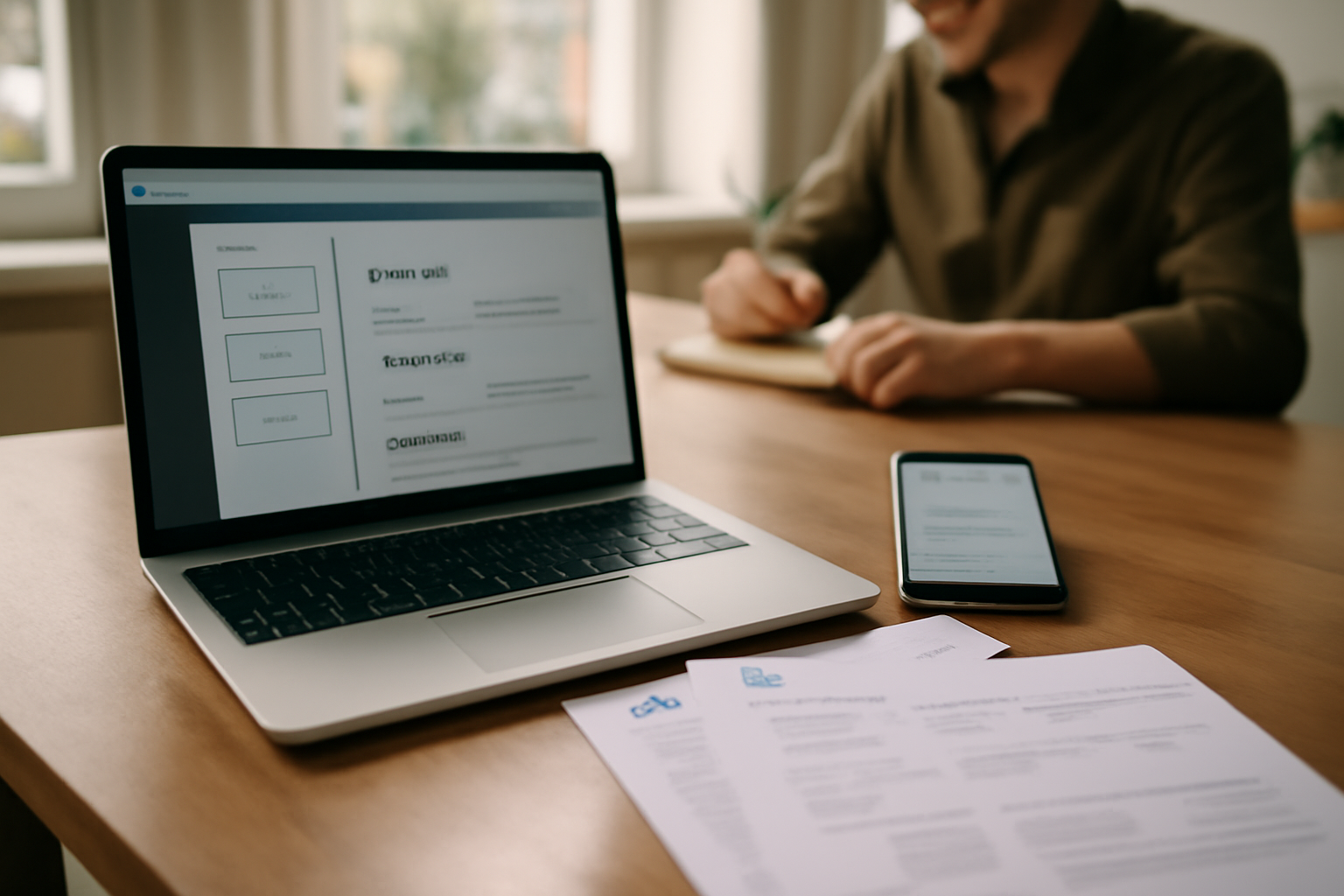 cvsmash : écran d’un navigateur affichant un générateur de CV en ligne sur ordinateur portable