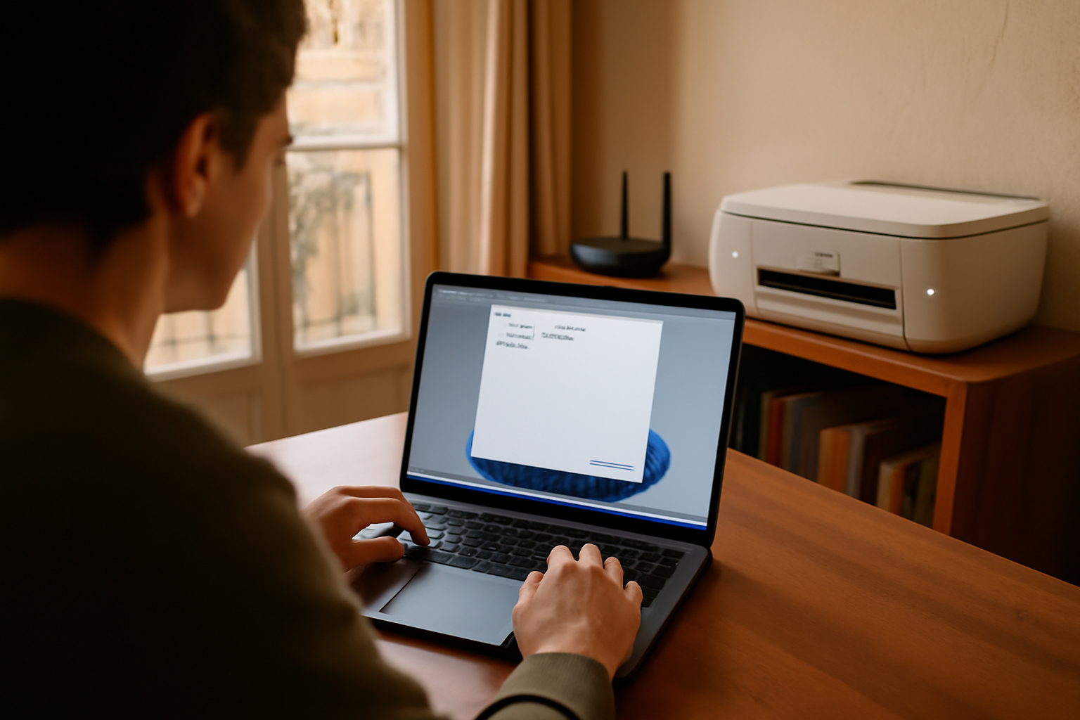 Mon ordinateur portable affiche un message d’erreur de détection et une imprimante Wi‑Fi allumée à côté