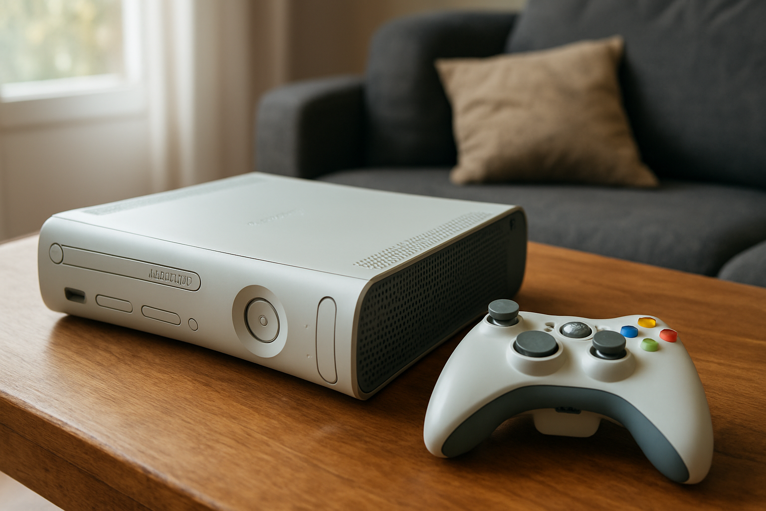 Xbox 360 avec étiquette et marquages pour identifier la génération